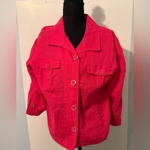 Chico's Vibrant Pink Button Down Shirt